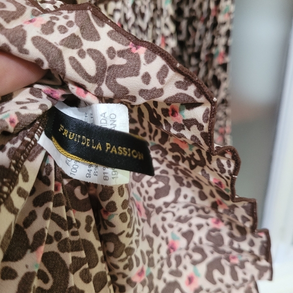 Leopard Print Lace Trim Women's Lingerie Babydoll Satin Top Romantic Y2K - Picture 8 of 9